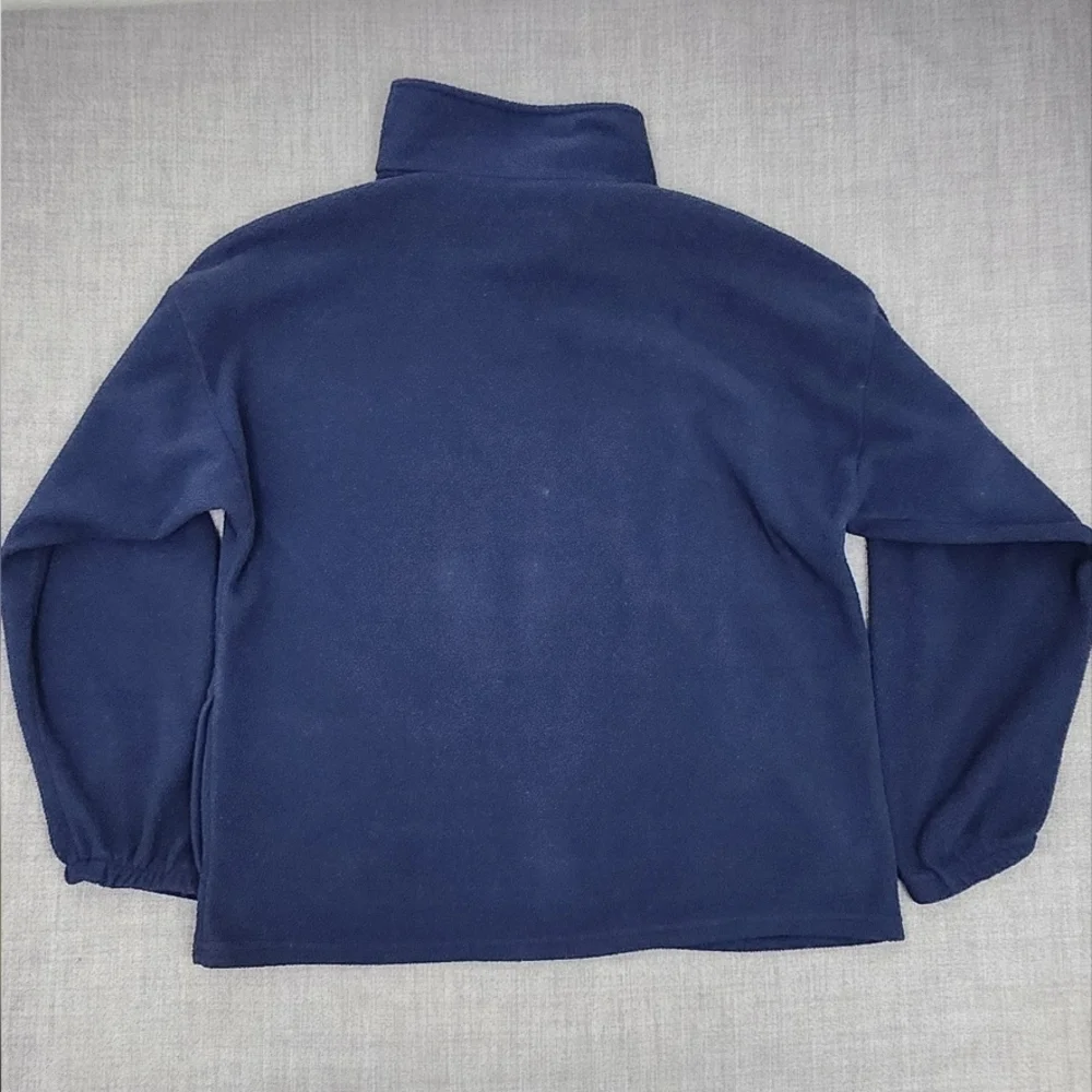 Vintage USA Olympic Navy Blue  Zip Up Fleece Jacket. Made in USA Large